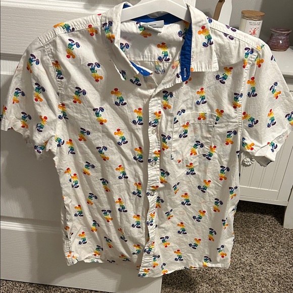 Disney Other - Disney Mickey Pride button down shirt men’s size medium